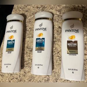 2 Brand New Pantene Smooth & Sleek & 1 Pantene Daily Moisture renewal shampoos
